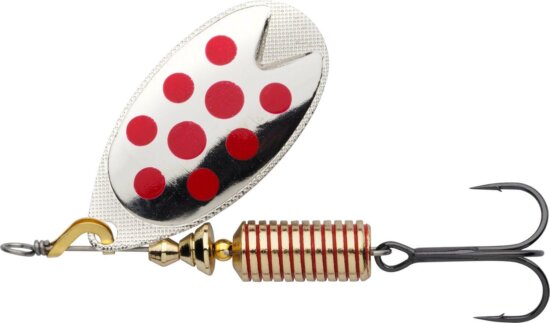 Abu Garcia Fast Attack 5cm/10gr LF Silver/Red Dots körforgó villantó