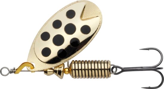 Abu Garcia Fast Attack 4cm/7.0gr LF Gold/Black Dot körforgó villantó