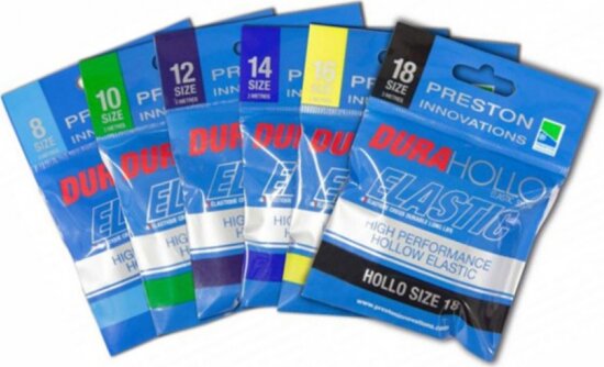 Preston DURA HOLLO ELASTIC - SIZE 8 - DARK BLUE (SÖTÉT KÉK 1,4mm)