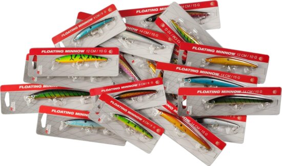 Abu Garcia Assorted Floating Minnow Box 108pcs