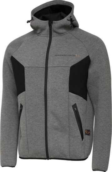 Savage Gear TEC-FOAM ZIP HOODIE XL DARK GREY MELANGE kapucnis pulóver