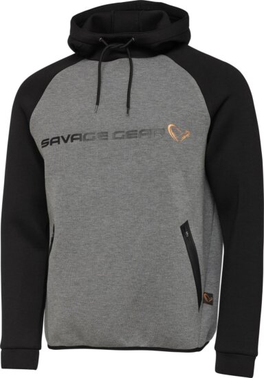 Savage Gear TEC-FOAM HOODIE XXL DARK GREY MELANGE kapucnis pulóver