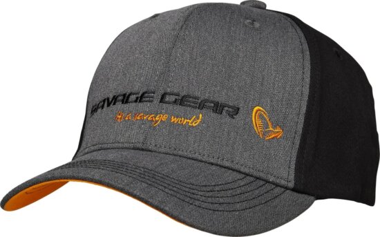 Savage Gear STRIKE CAP ONESIZE GREY MELANGE/BLACK baseball sapka