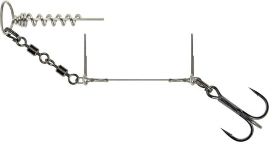 Savage Gear SPIN RIG 9.5CM 0.70MM SGY 1 2 Darab gumihal szerelvény