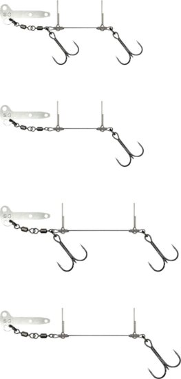 Savage Gear PRO PEG BLADE RIG L 2X2 10CM23KG0.78MM2P gumihal szerelvény