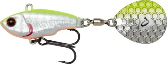 Savage Gear FAT TAIL SPIN 8CM 24G S LEMON B FLASH műcsali