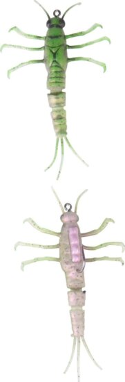 Savage Gear 3D TPE MAYFLY NYMPH 5CM 2.5G GREEN gumihal