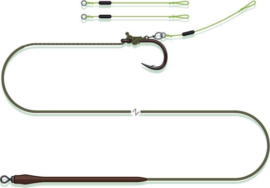 MADCAT QUICK CHANGE PELLET RIG 60CM 0.75MM/1.20 harcsázó előkötött szerelék