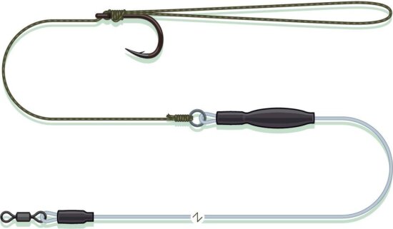 MADCAT POP-UP PELLET RIG 60CM 0.80MM 2/0 S harcsázó előkötött szerelék