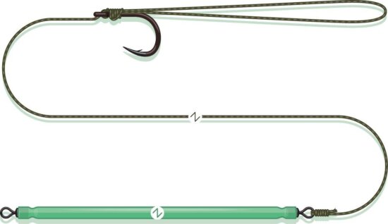 MADCAT BUNGEE PELLET RIG 70CM 0.95MM 3/0 SP harcsázó előkötött szerelék