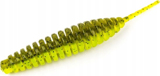 FISHUP Tanta 3" (6pcs.), #204 - Green Pumpkin/Chartreuse gumihal