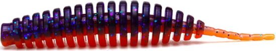 FISHUP Tanta 2.5" (8pcs.), #207 - Dark Violet/Orange gumiféreg