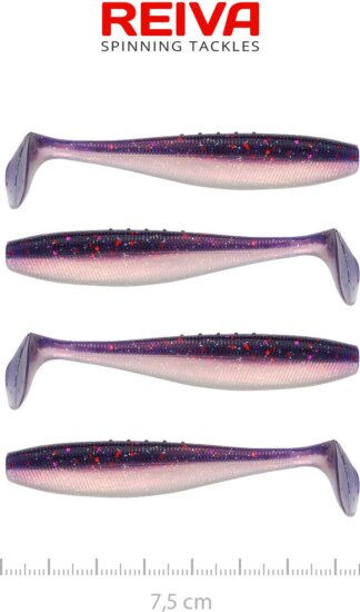 Reiva Flat Minnow shad 7,5cm 4db/cs (Purple Pearl)
