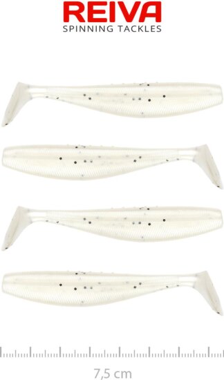 Reiva Flat Minnow shad 7,5cm 4db/cs (Pearl Dot)