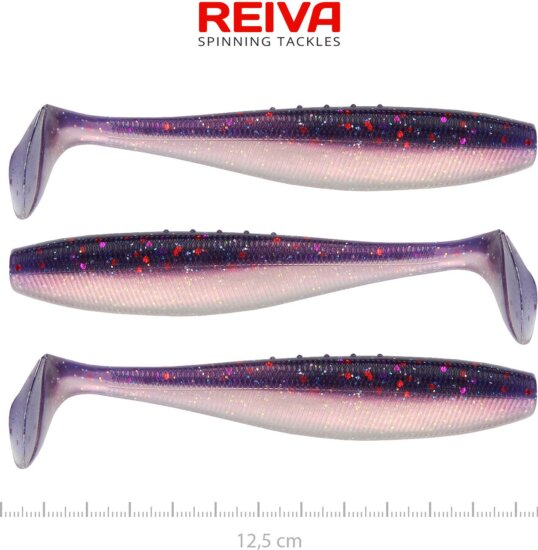 Reiva Flat Minnow shad 12,5cm 3db/cs (Purple Pearl)
