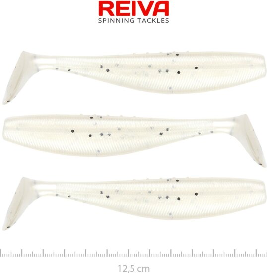 Reiva Flat Minnow shad 12,5cm 3db/cs (Pearl Dot)