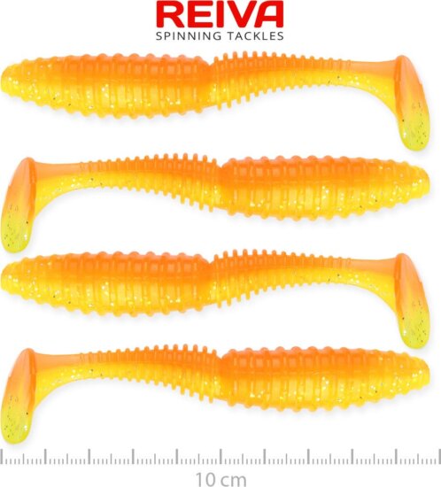 Reiva Zander Power Shad 10cm 4db/cs (Shiny Orange)