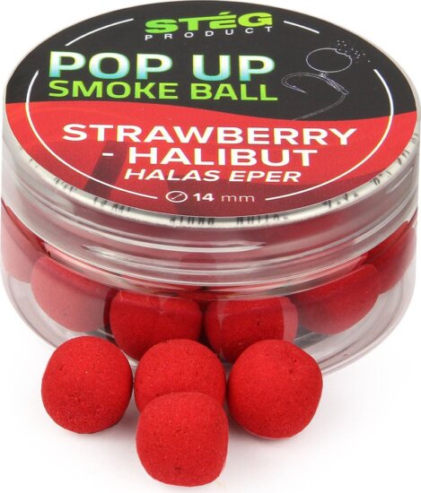 Stég Pop Up Smoke Ball 25g 14mm Strawberry-Halibut