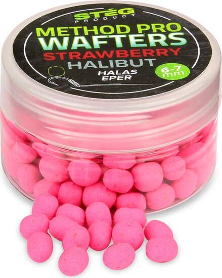 Stég Method PRO Wafters 6-7mm Strawberry - Halibut