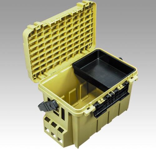 Meiho Bucket Mouth BM-9000 műanyag horgász láda Khaki