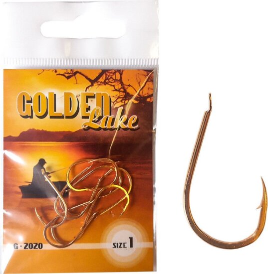 Golden Lake horog 2020 lapkás pontyozó horog arany 1