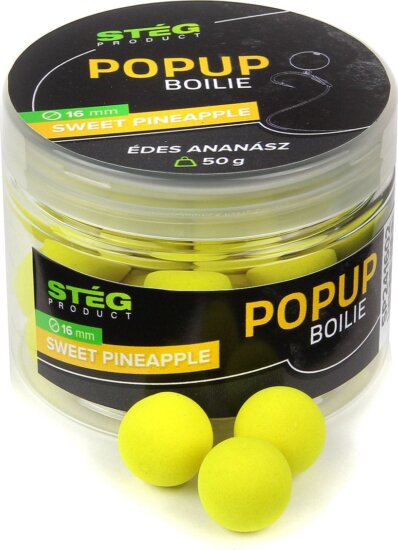 Stég Pop Up Boilies 16mm 50g Sweet-Pineapple