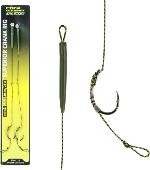 Carp Academy CRANK hook rig pontyozó előke 4-es méret 2db/cs