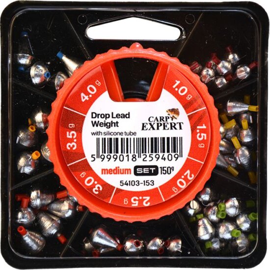 Carp Expert Medium Betétes Cseppólom Készlet 1-4G Natur 150G