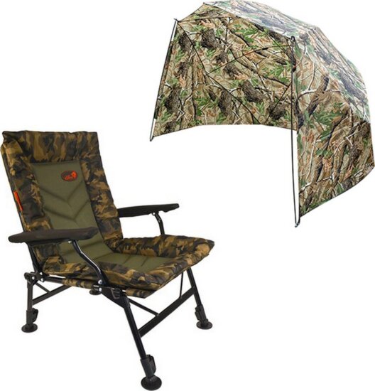 Carp Expert Comfort Camo Szék 250 Cm Esernyős Félsátorral
