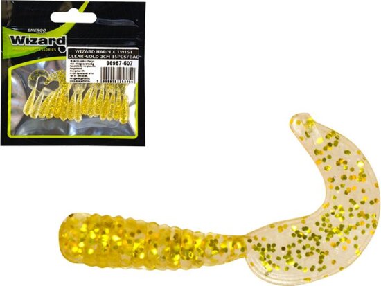 Wizard Harpex Twist Clear-Gold 3Cm 15db/cs
