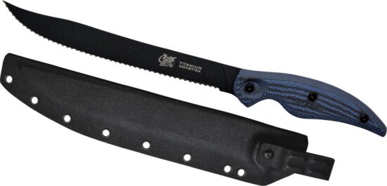Cuda Professional Knives With Micarta - 9 Serrated Knife