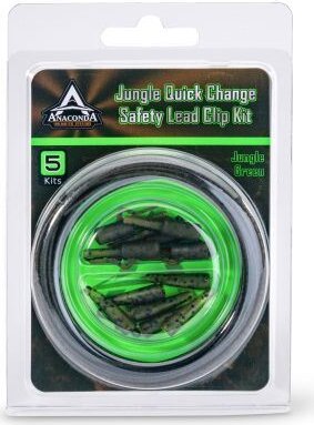 ANACONDA Jungle Gr. Quick Change Safety Lead Clip 5szett/zöld