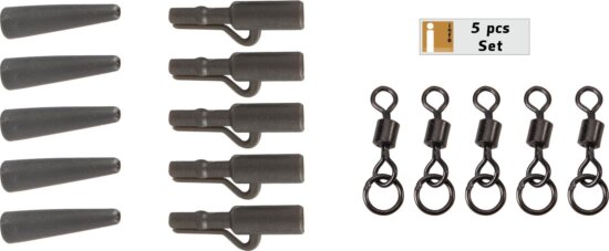 ANACONDA 360° Flex Ring Swivel Saftey Clip Kit Army Green 5db