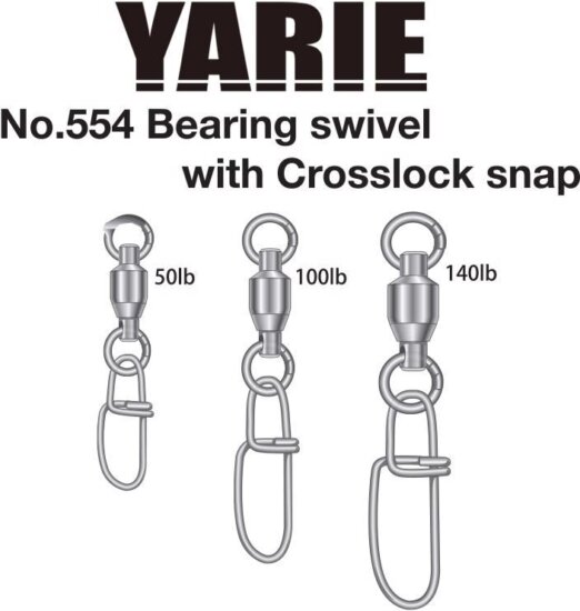Yarie Jespa Forgókapocs Yarie 554 Crosslock Bearing Swivel 50Lb