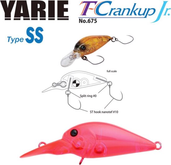 Yarie Jespa Yarie T-Crankup Jr 675 Type Ss 28mm 2.1g C18 Clear Pink