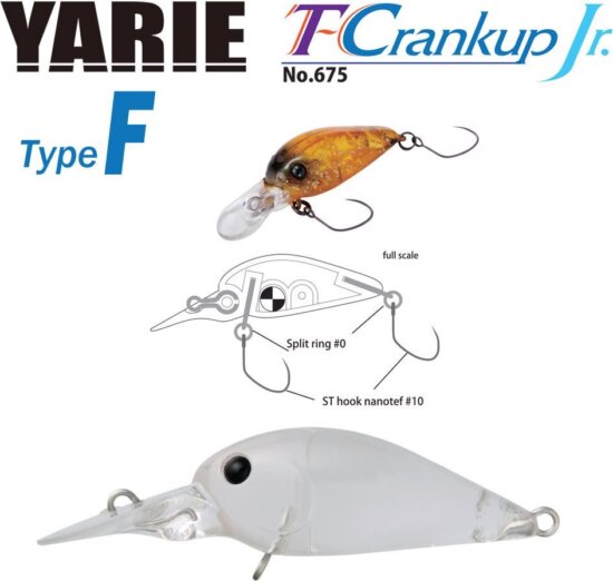 Yarie Jespa Yarie T-Crankup Jr 675 Type F 2.8mm 1.8g C1 Clear