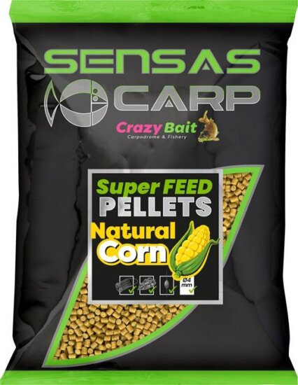 Sensas Pellet Super Feed Natural Corn 650g 4mm