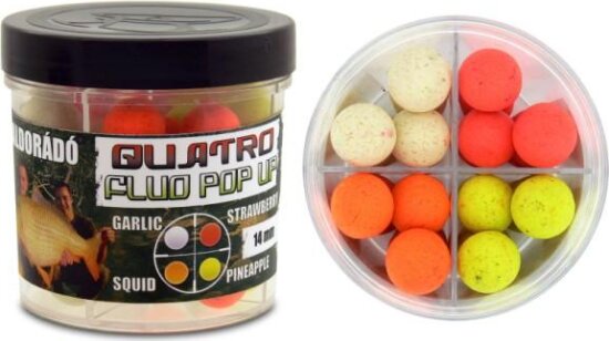 Haldorádó Quatro Fluo Pop Up Boilies 14mm