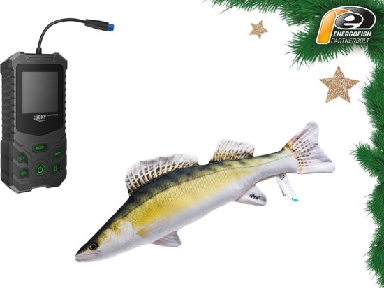 Karácsonyi Lucky Kézi Halradar Ajándék 50Cm-Es Süllős Párnával