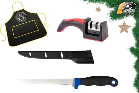 Karácsonyi K4 Filéző Szett Köténnyel