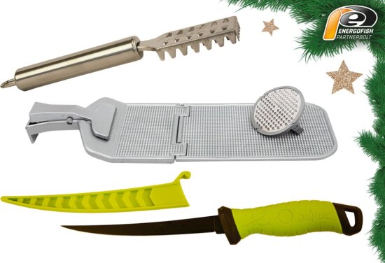 Karácsonyi Fluo Filéző Szett Haltisztító Deszkával