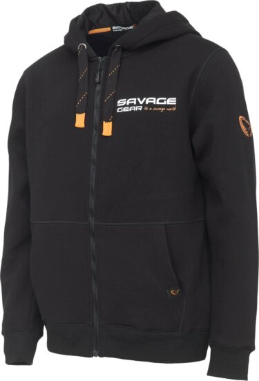 Savage Gear URBAN ZIP HOODIE XXL BLACK INK kapucnis pulóver