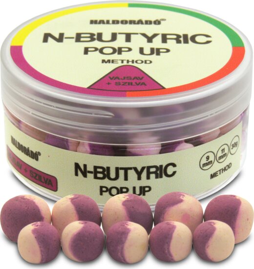 Haldorádó N-Butyric Pop Up Method 9, 11mm - Vajsav + Szilva