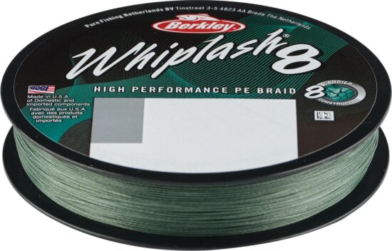 Berkley Whiplash8; 150m | 165yd, 0,28mm, 47,1kg | 104lb , Moss Green fonott pergető zsinór