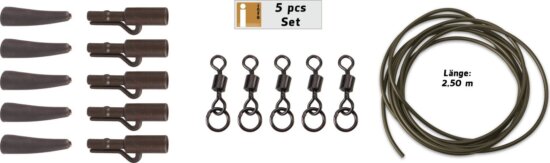 ANACONDA 360° Flex Ring Swivel Safety Clip Power Pack Brown / 5 szett