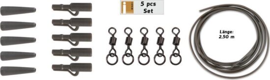 ANACONDA 360° Flex Ring Swivel Safety Clip Power Pack Army Green / 5 szett