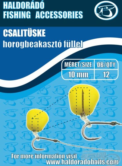 Haldorádó Csalitüske horogbeakasztó füllel - 10mm