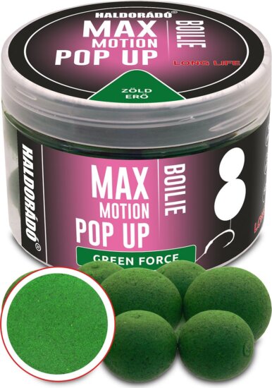 Haldorádó MAX MOTION Boilie Pop Up 16, 20 mm - Green Force