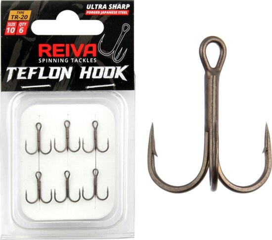 Reiva Teflon Treble hármashorog #12