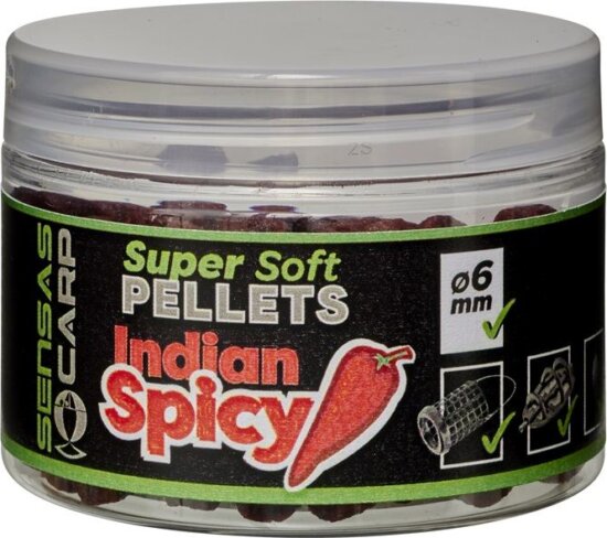 Sensas Pellet Super Soft Indian Spicy 60g 6mm
